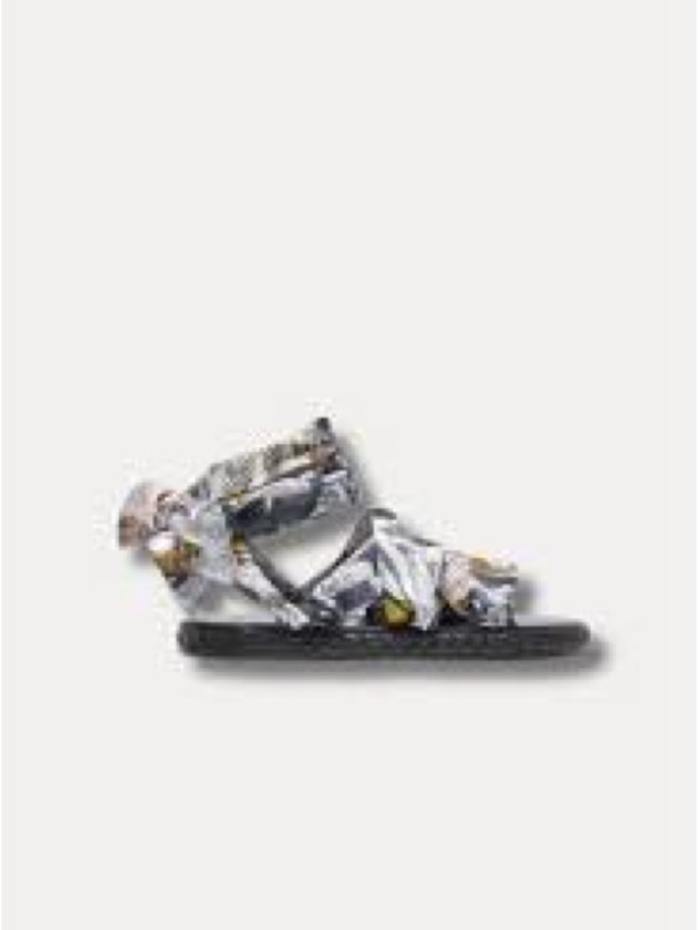 Robert Clergerie NEW in Dustbag Floral Pattern Wrap Sandals Black Olive size 8